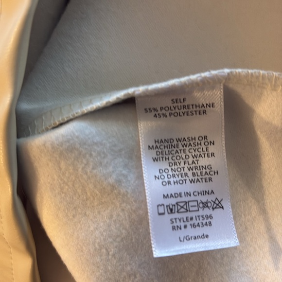 Cream Faux Leather top - Picture 8 of 11